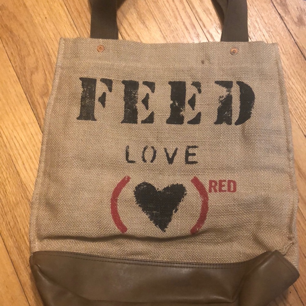 Feed tote, red exclusive.